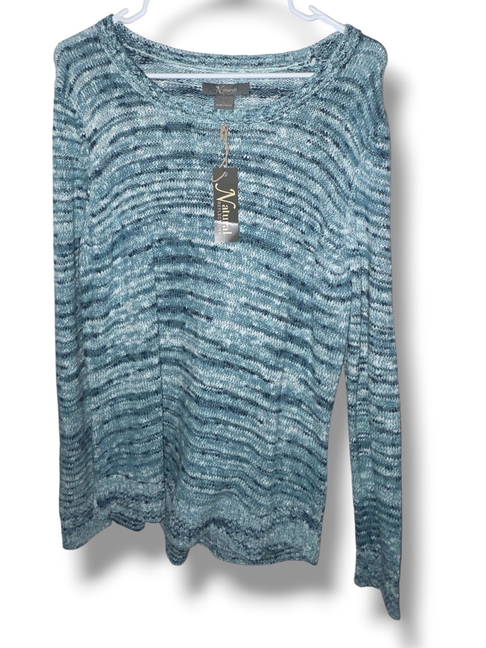 NWT Natural Reflections Space Dye Knit Sweater L - Picture 11 of 13